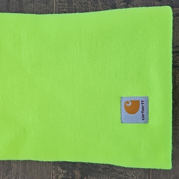 New Carhartt Neon Yellow Stretch Extendable Face Mask/Balaclava - One Size - Picture 3 of 5